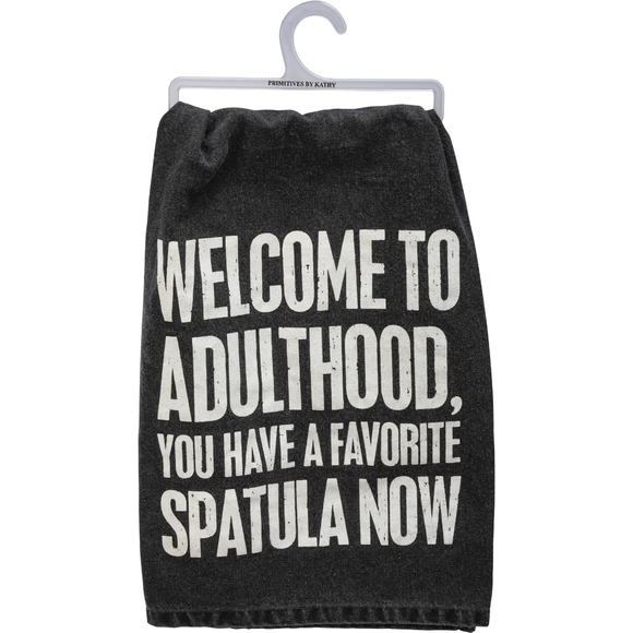 Kitchen Dish Towel Spatula Adult Adulting Adulthood Burn Calories Growing Up - Picture 2 of 7